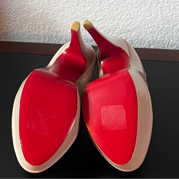 Red Bottom Platform Pump Nude Size 36 EU 6 US - Picture 11 of 16